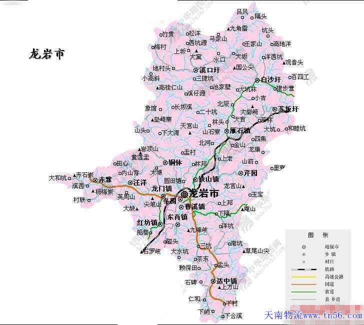 東莞到龍巖市地圖 www.shengchangjing.cn